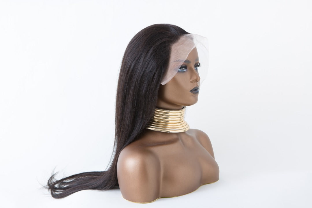 Straight 13×4 Glueless Wig Natural Black