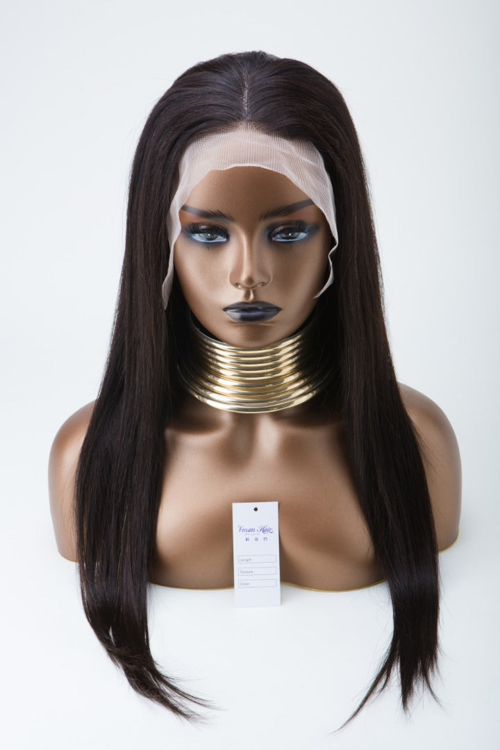 Straight 13×4 Glueless Wig Natural Black